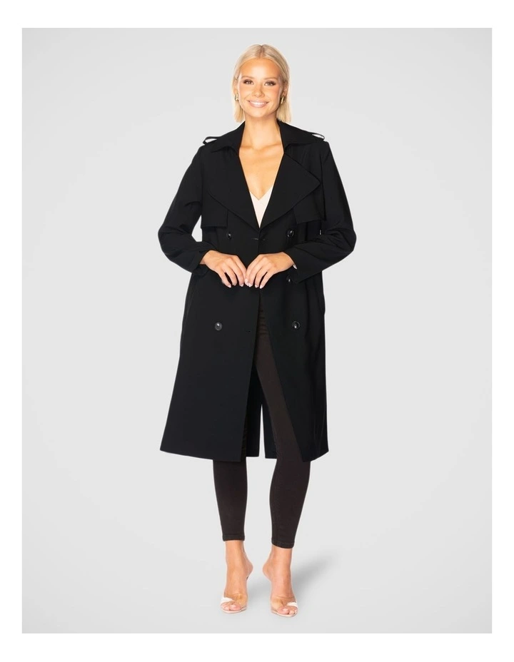Selah Trench Coat in Black image 1