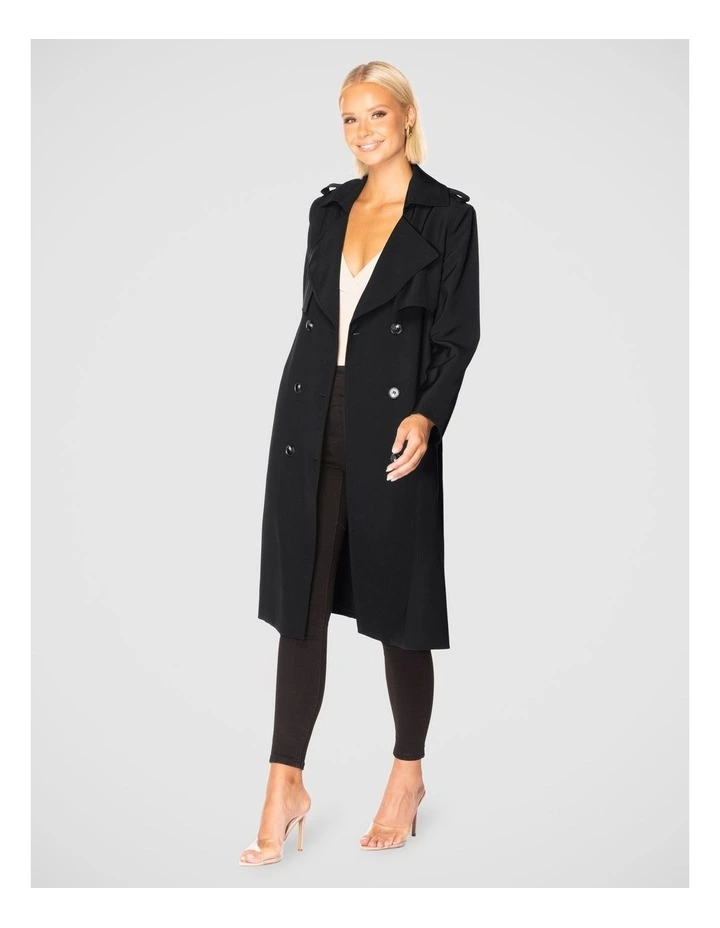Selah Trench Coat in Black image 2