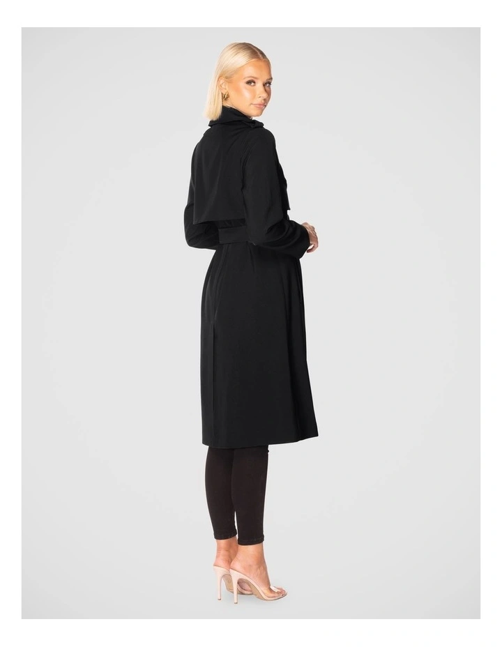 Selah Trench Coat in Black image 3