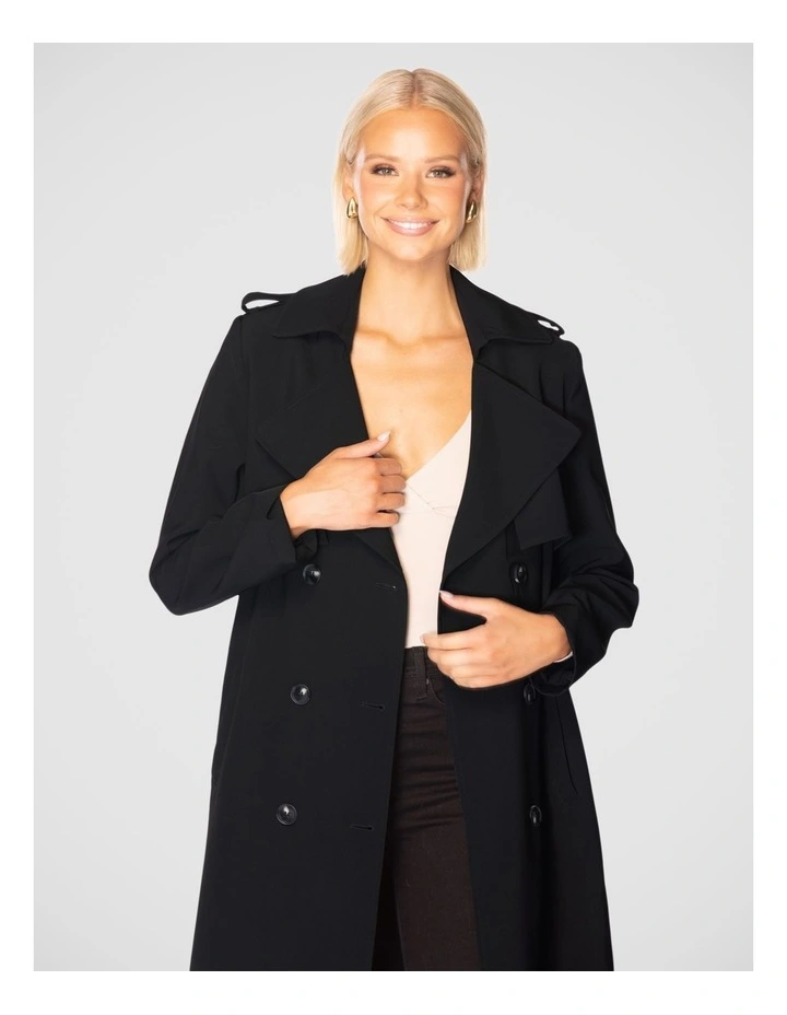 Selah Trench Coat in Black image 5