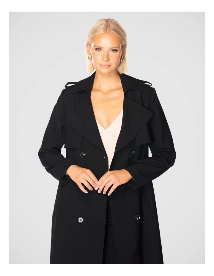 Selah Trench Coat in Black image 6