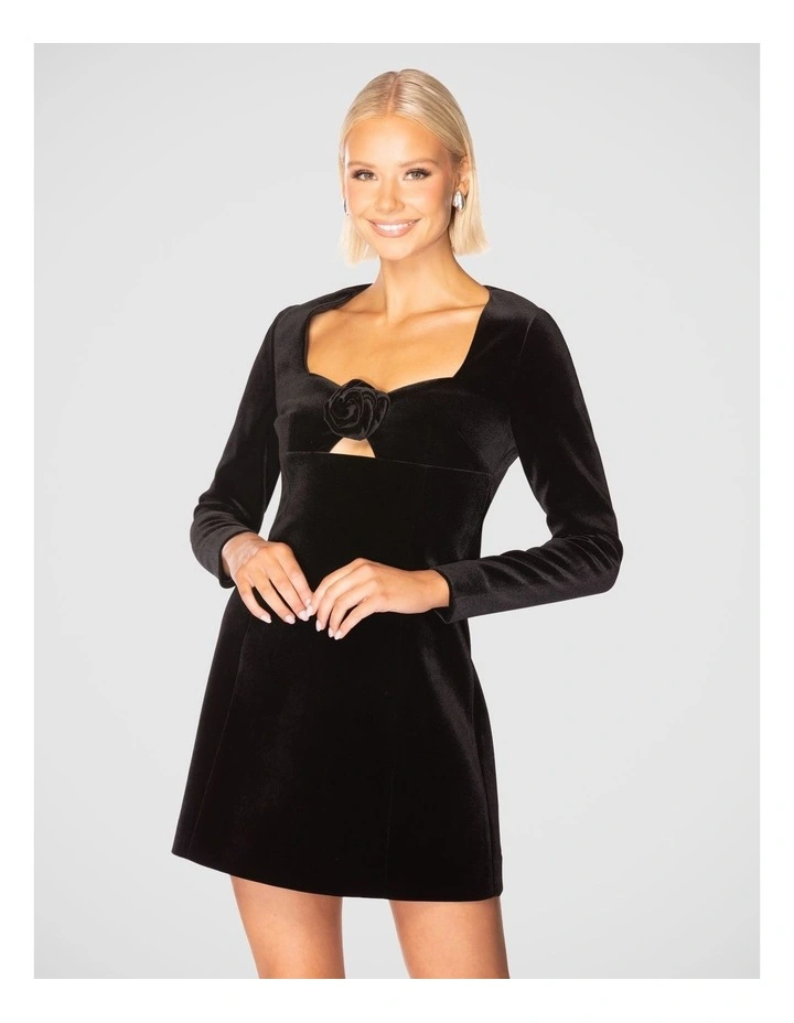 Cassian Mini Dress in Black image 4