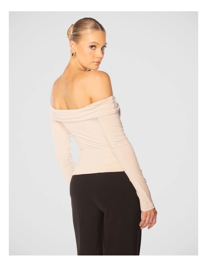 Eira Off Shoulder Top in Grey image 3