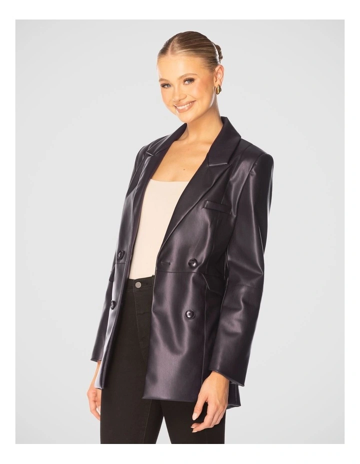 Sammy Vegan Leather Jacket in Black image 2