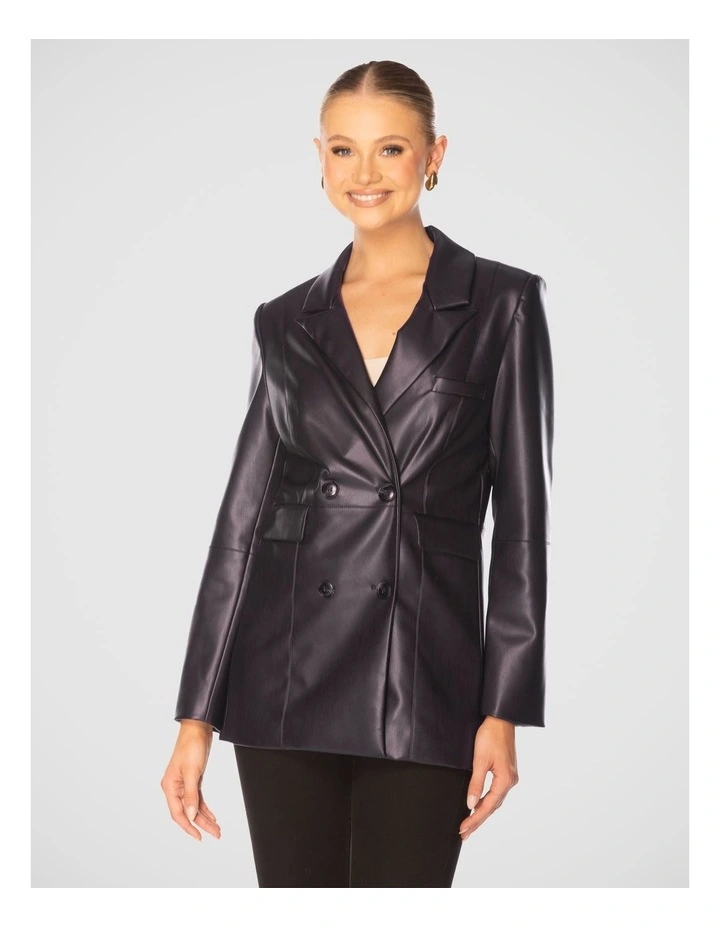 Sammy Vegan Leather Jacket in Black image 5