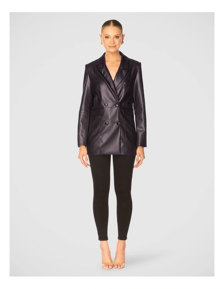 Sammy Vegan Leather Jacket in Black image 6