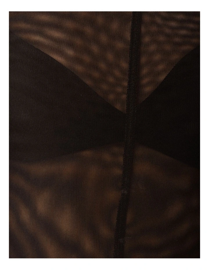 Sarah Mesh Bodysuit in Black image 7