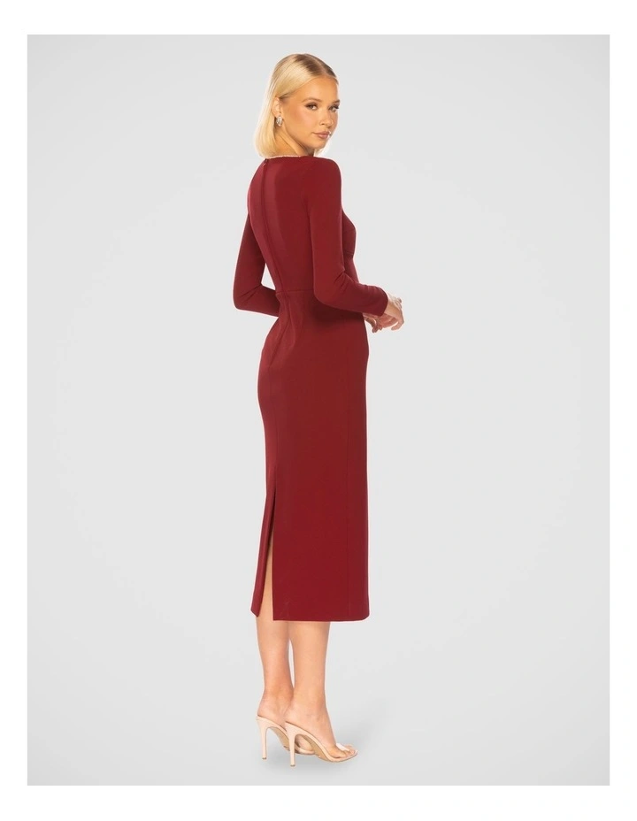 Parlo Midi Dress in Red image 3