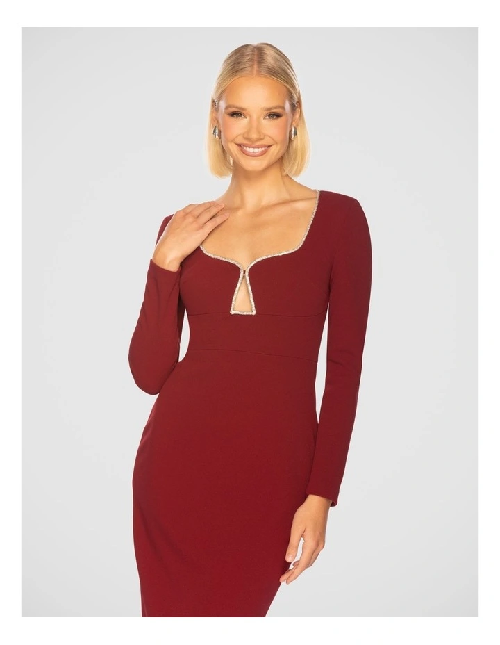 Parlo Midi Dress in Red image 4