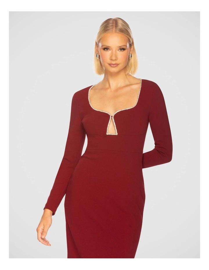 Parlo Midi Dress in Red image 5