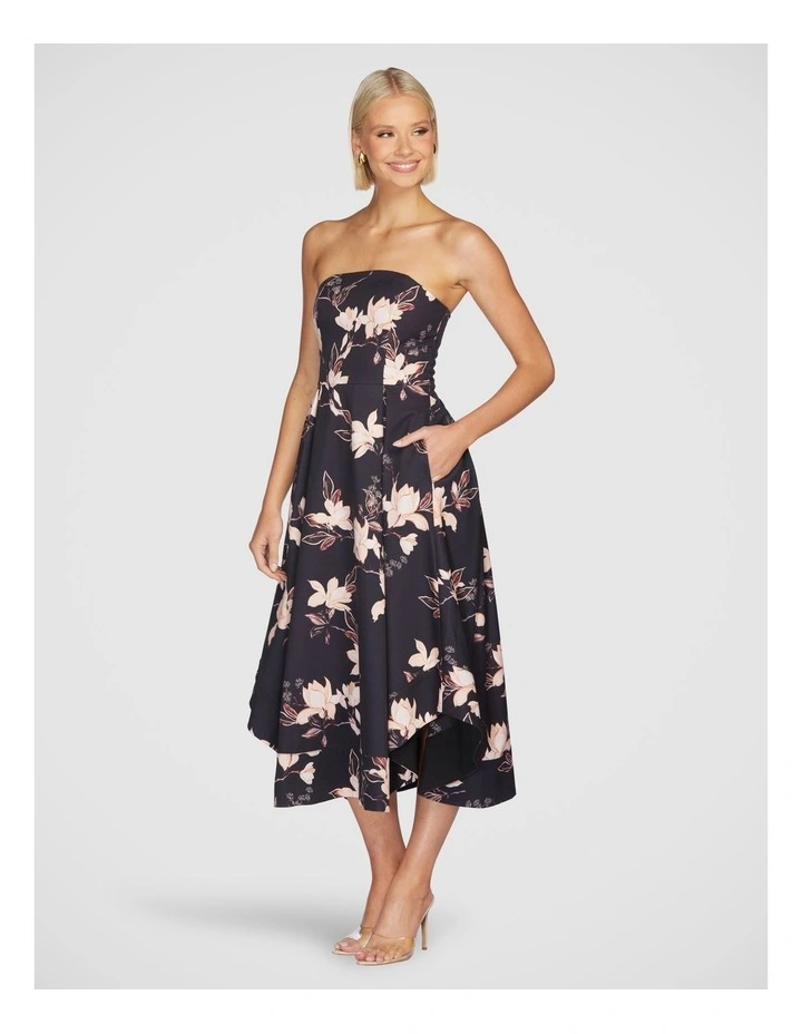 Lana Strapless A-Line Dress in Multi image 3