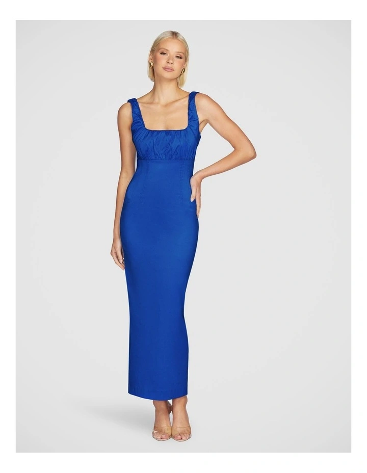 Natalya Square Neck Dress in Blue image 1