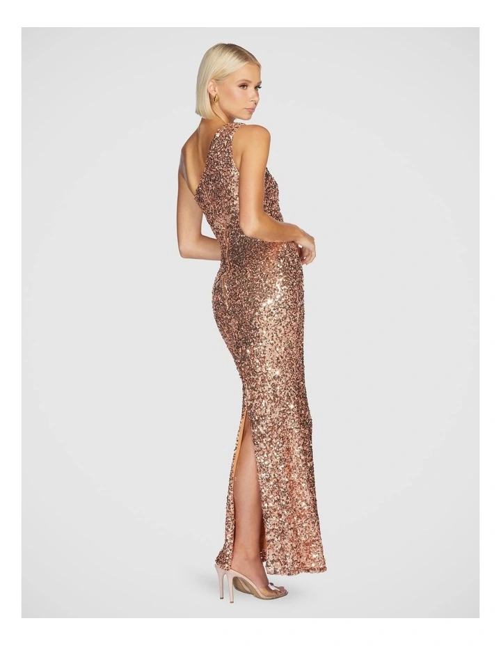 Adelle One Shoulder Gown in Rose image 2