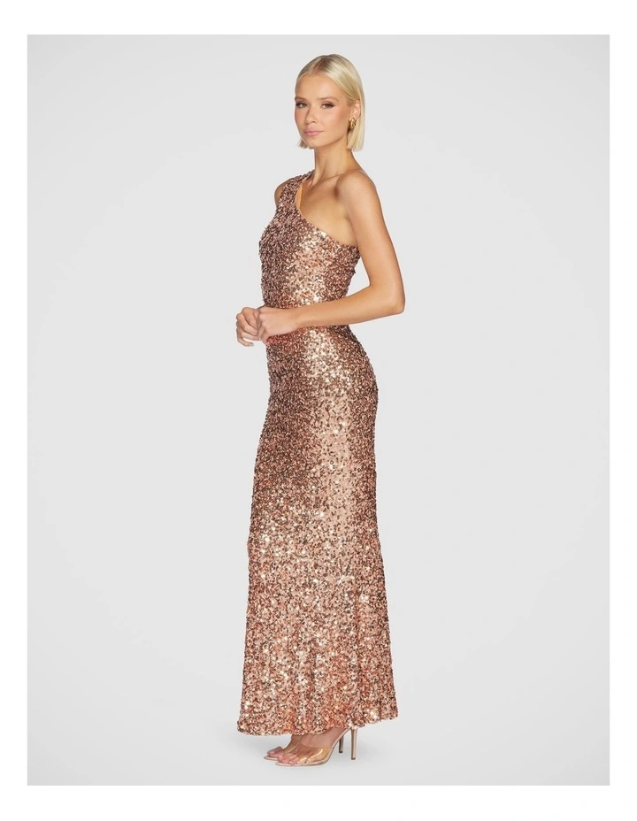 Adelle One Shoulder Gown in Rose image 3