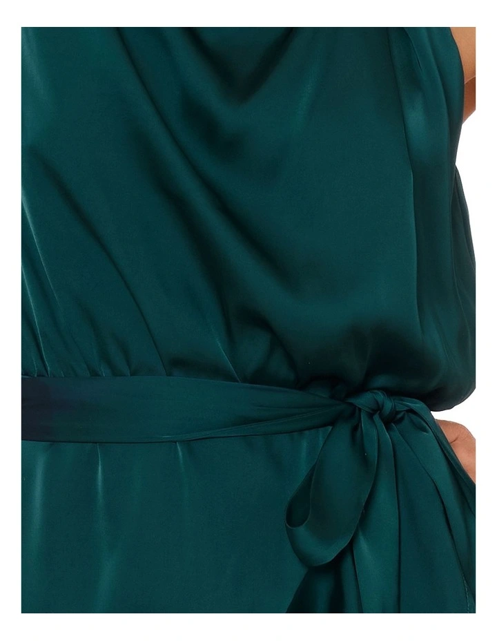 Nadia Cowl Neck Mini Dress in Green image 7