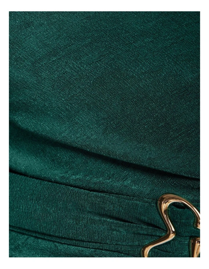 Kyle One Shoulder Midi Dress in Green image 6