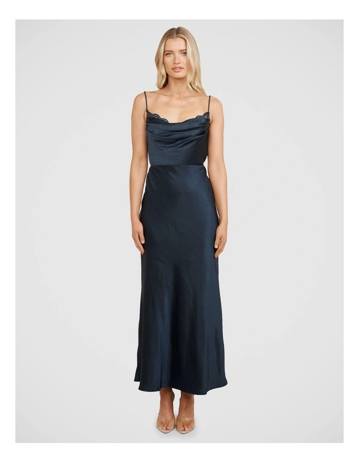 Mary Cowl Neck Dress in Steel image 1