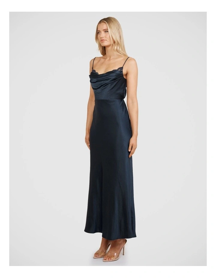 Mary Cowl Neck Dress in Steel image 3