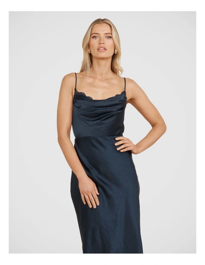 Mary Cowl Neck Dress in Steel image 5