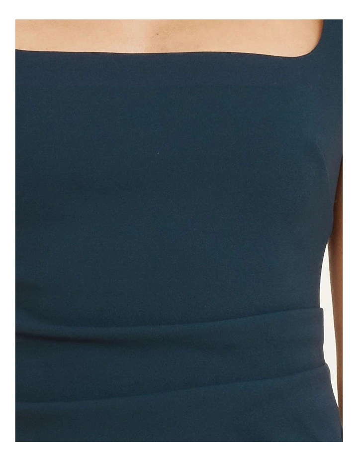 Romy Square Neck Midi Dress in Blue image 6