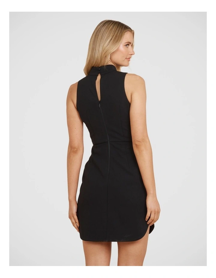Mayfield High Neck Mini Dress in Black image 4