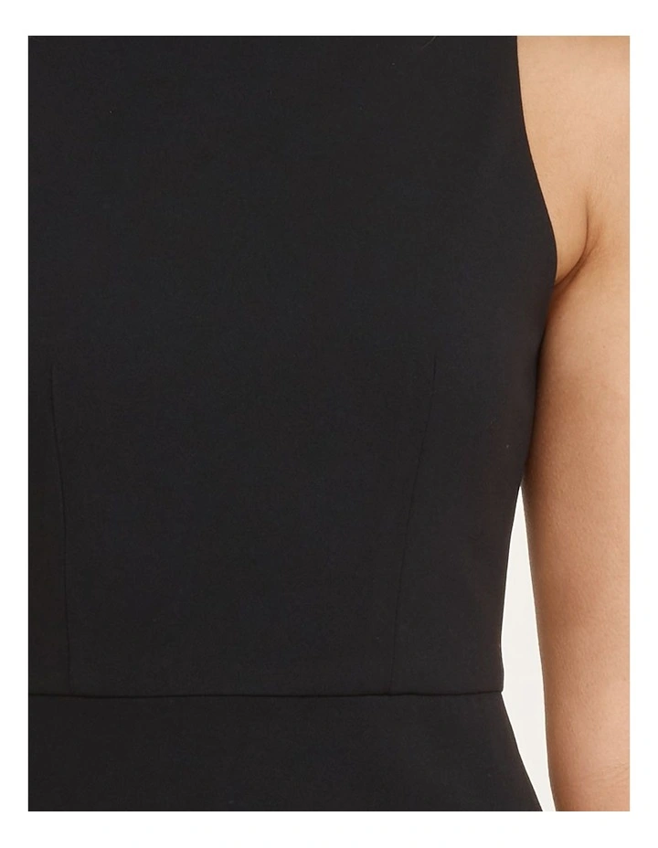 Mayfield High Neck Mini Dress in Black image 10