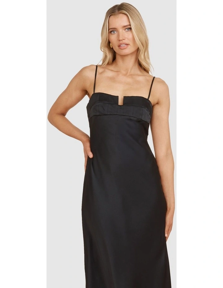 Samantha Bias Cut Maxi Dress in Black image 4