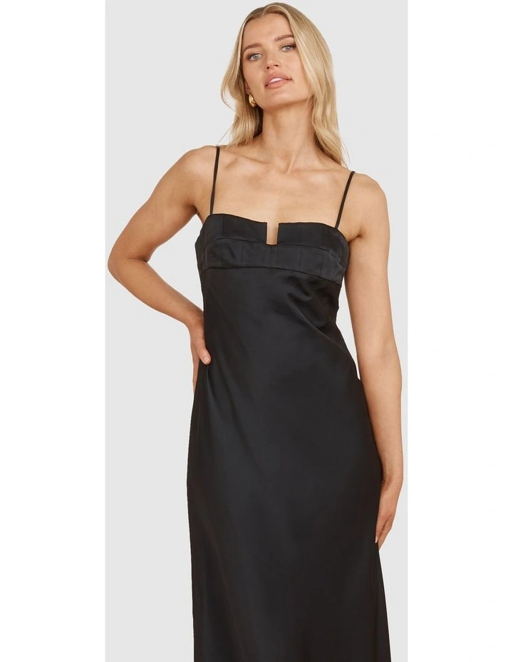 Samantha Bias Cut Maxi Dress in Black image 5