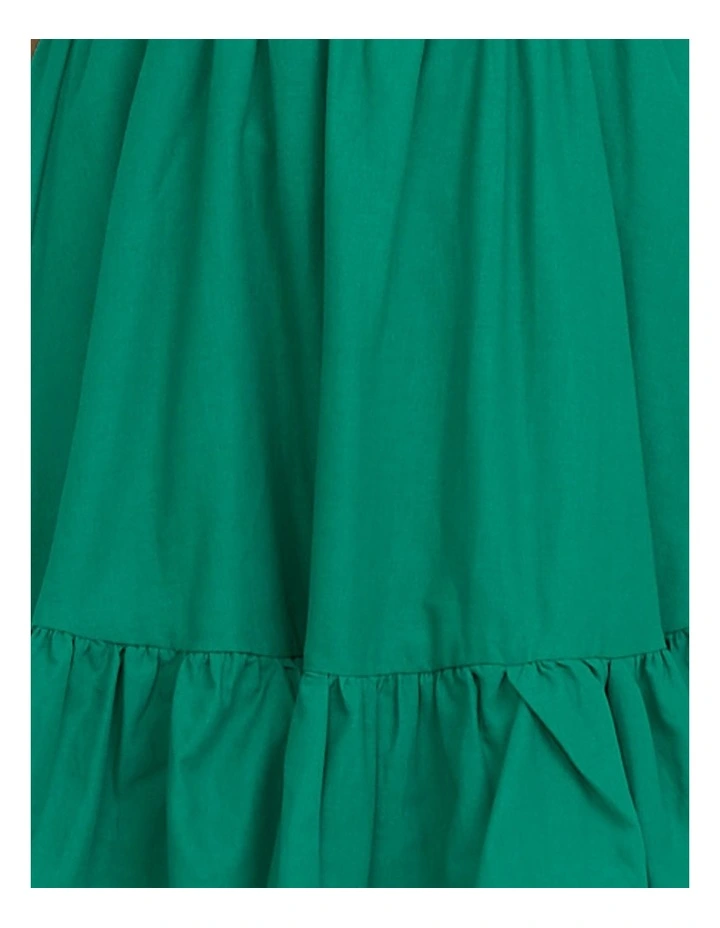 Elery Puff Sleeve Mini Dress in Green image 5