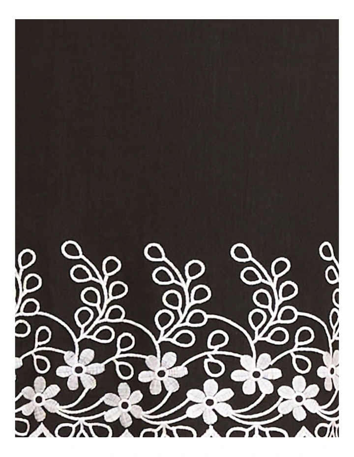 Fifi Embroidered Mini Dress in Black image 6