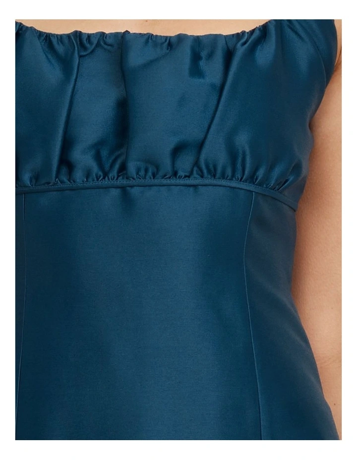 Yury Square Neck Mini Dress in Blue image 5