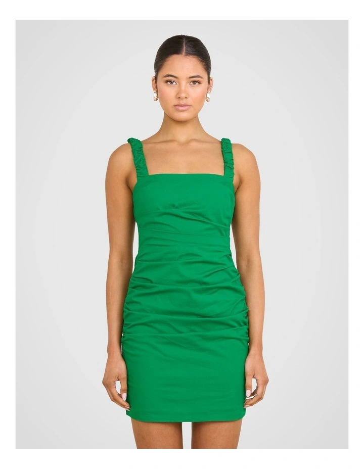 Gia Sleeveless Mini Dress in Green image 1