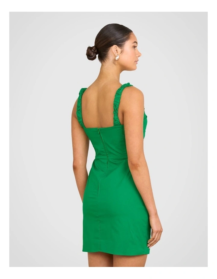 Gia Sleeveless Mini Dress in Green image 2