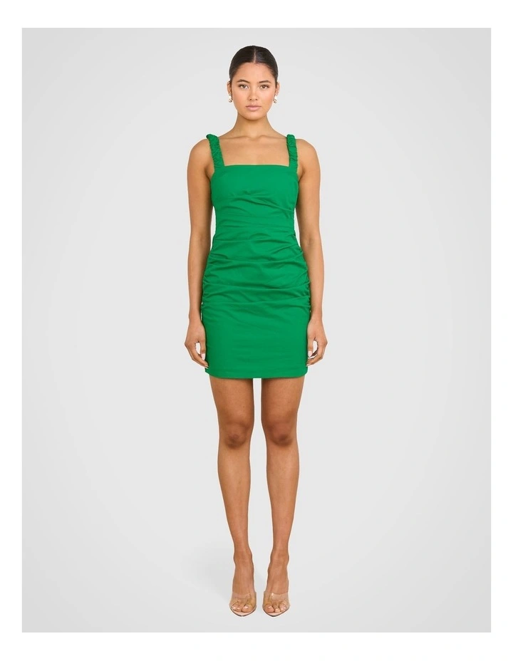 Gia Sleeveless Mini Dress in Green image 5