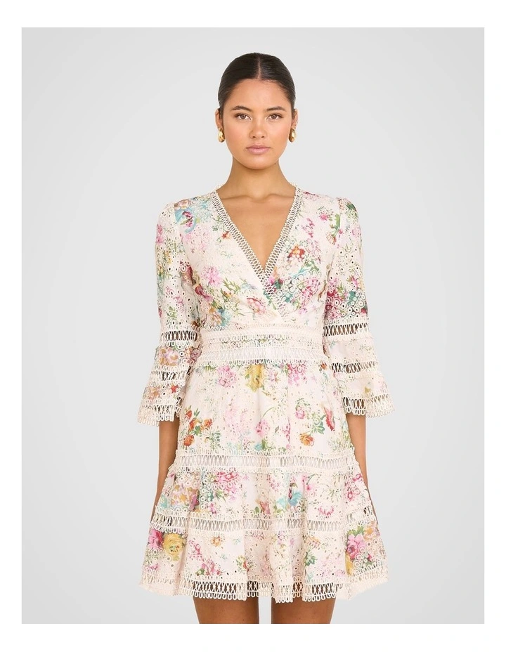 Ranya Wrap Front Mini Dress in Multi image 1