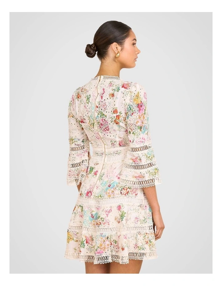 Ranya Wrap Front Mini Dress in Multi image 2