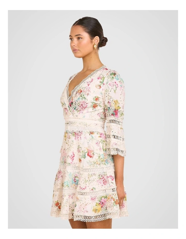 Ranya Wrap Front Mini Dress in Multi image 3