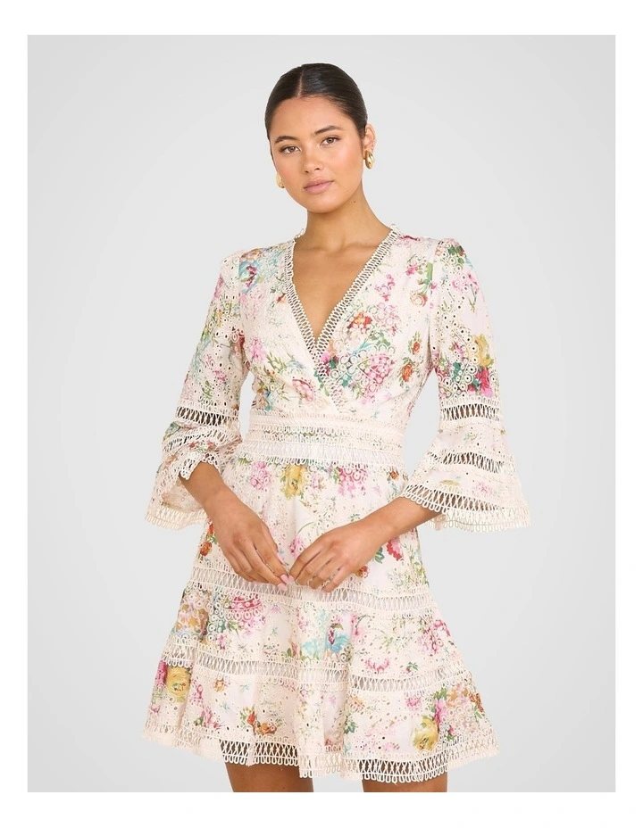 Ranya Wrap Front Mini Dress in Multi image 4