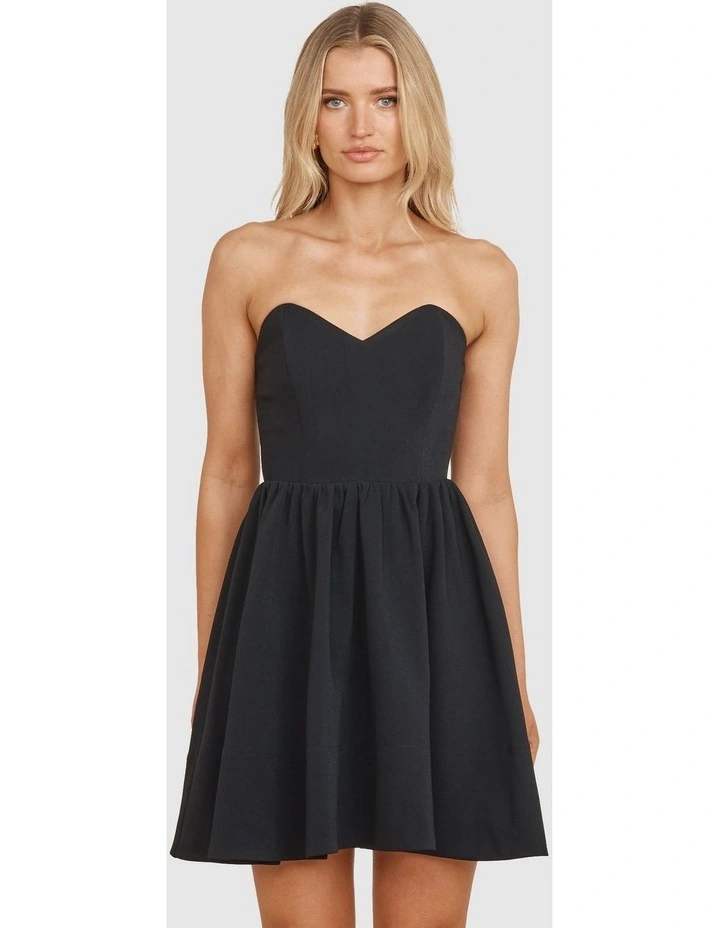Kikki Strapless Mini Dress in Black image 1