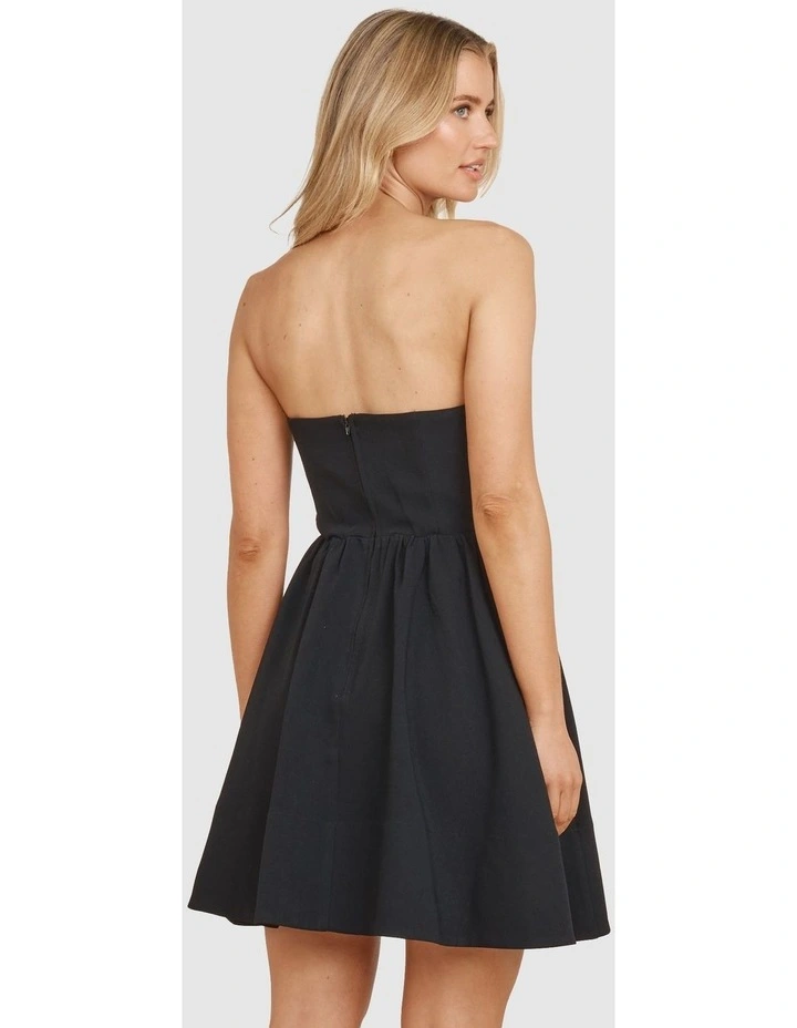 Kikki Strapless Mini Dress in Black image 2