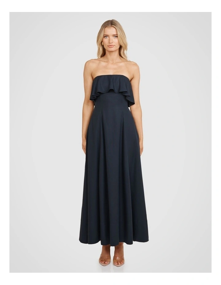 Rodion Strapless Dress in Navy image 1