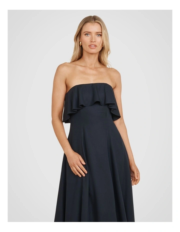 Rodion Strapless Dress in Navy image 5