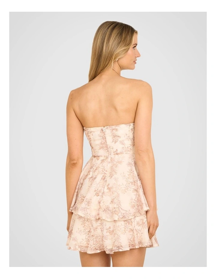 Kady Strapless Mini Dress in Cream image 2