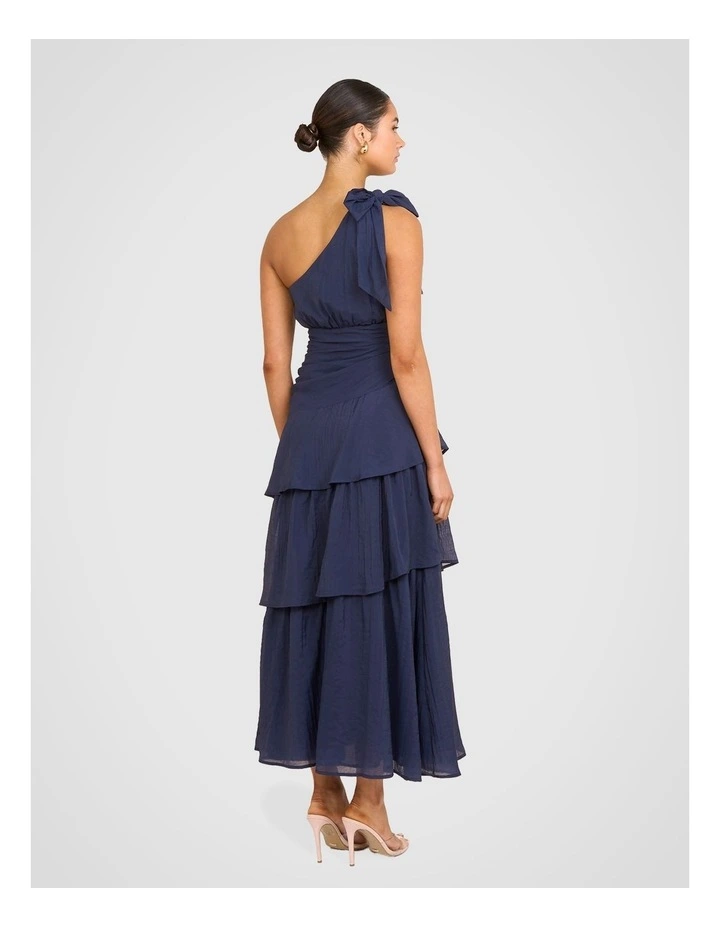 Thalia Ruffle Maxi Dress in Blue image 2