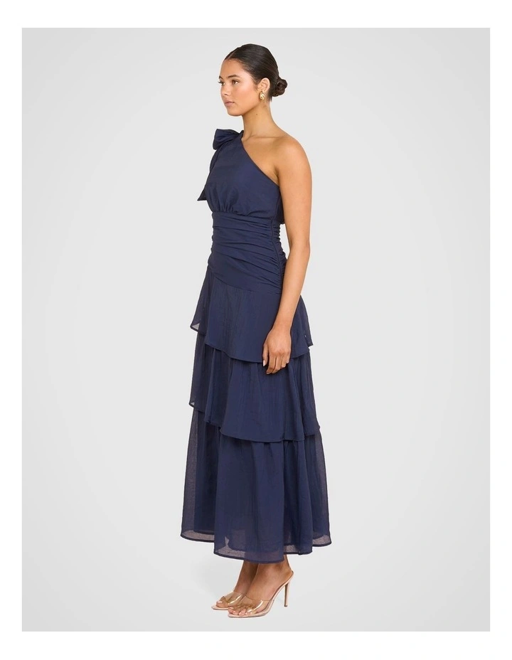 Thalia Ruffle Maxi Dress in Blue image 3