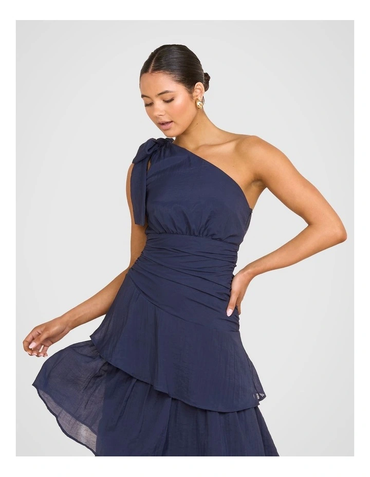 Thalia Ruffle Maxi Dress in Blue image 4