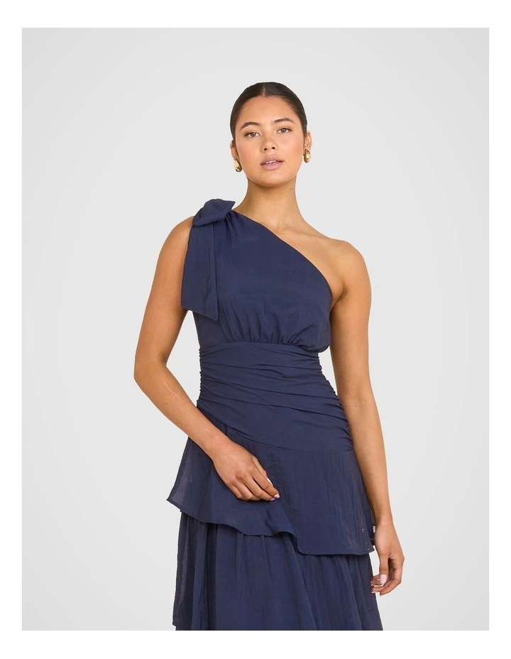 Thalia Ruffle Maxi Dress in Blue image 5