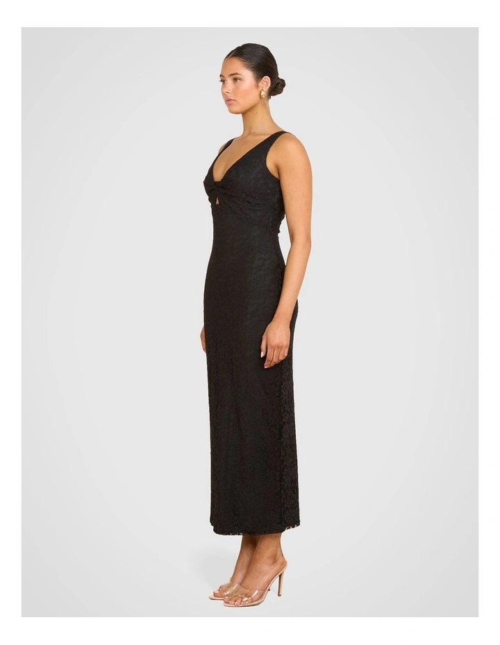 Camila Lace Maxi Dress in Black image 3