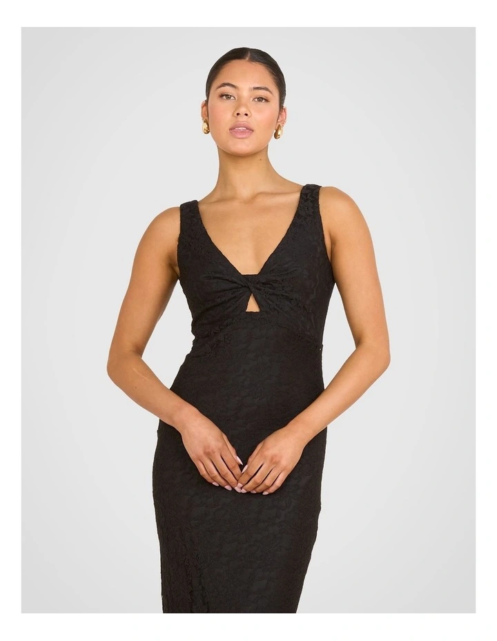 Camila Lace Maxi Dress in Black image 4
