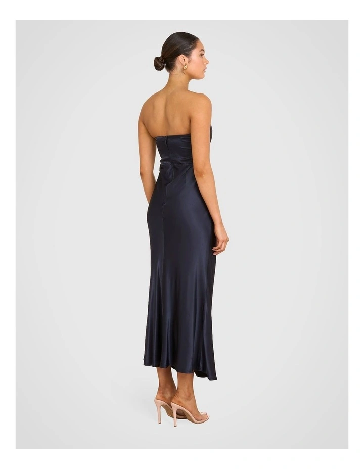 Gina Strapless Gown in Navy image 2